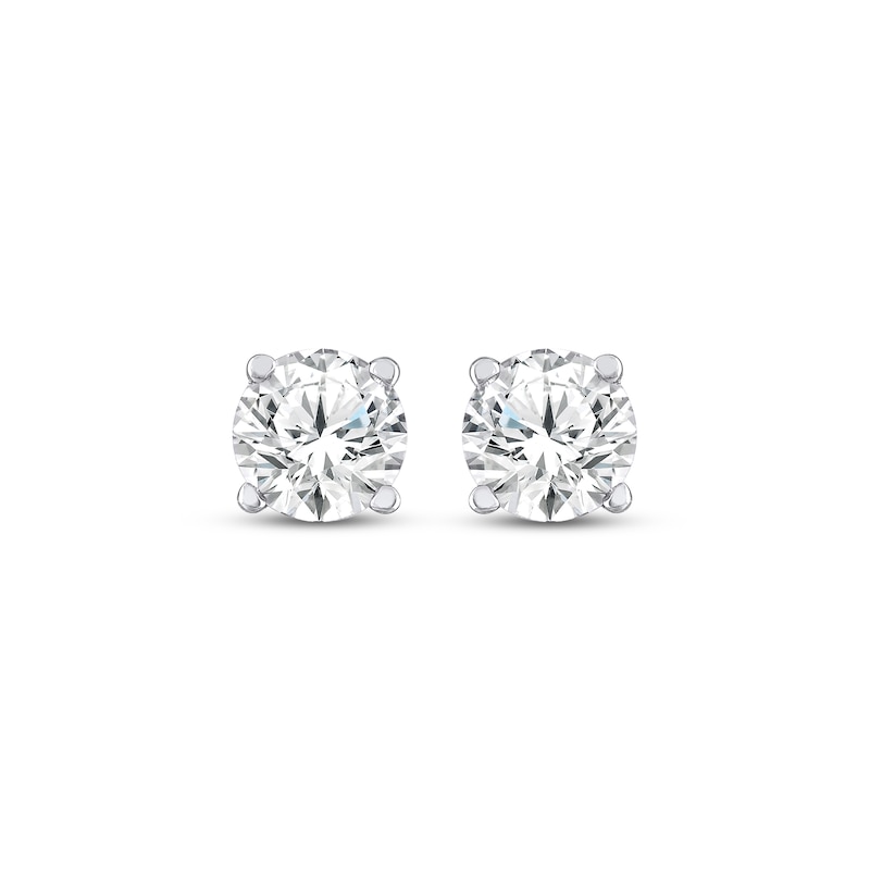 Main Image 2 of KAY Lab-Grown Diamonds Round-Cut Solitaire Stud Earrings 1/4 ct tw 10K White Gold (F/SI2)