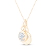 Thumbnail Image 3 of KAY Lab-Grown Diamonds Moon & Star Charm Necklace 1/2 ct tw 10K Yellow Gold 18"
