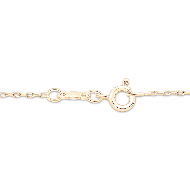 Main Image 5 of KAY Lab-Grown Diamonds Moon & Star Charm Necklace 1/2 ct tw 10K Yellow Gold 18"