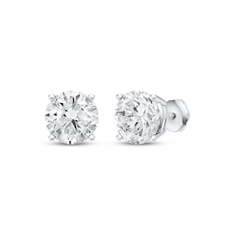 KAY Lab-Grown Diamonds Certified Round-Cut Solitaire Stud Earrings 3 ct tw 14K White Gold (F/VS2)