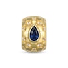 Thumbnail Image 1 of STUDIO BY KAY Pear-Shaped Blue Lab-Created Sapphire & White Lab-Created Sapphire Rondelle Charm 24K Yellow Gold Vermeil Sterling Silver
