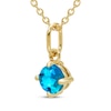 Thumbnail Image 2 of STUDIO BY KAY Swiss Blue Topaz Solitaire Necklace 24K Yellow Gold Vermeil Sterling Silver 18"