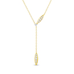 KAY Lab-Grown Diamonds Lariat Drop Necklace 1/4 ct tw 10K Yellow Gold 18"