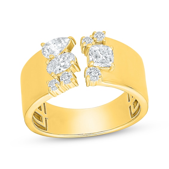 KAY Lab-Grown Diamonds Pear, Oval, Cushion & Round-Cut Open Ring 1 ct tw 10K Yellow Gold