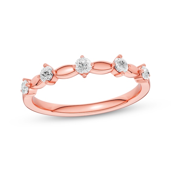 Now + Forever Lab-Grown Diamonds Anniversary Ring 1/4 ct tw 14K Rose Gold