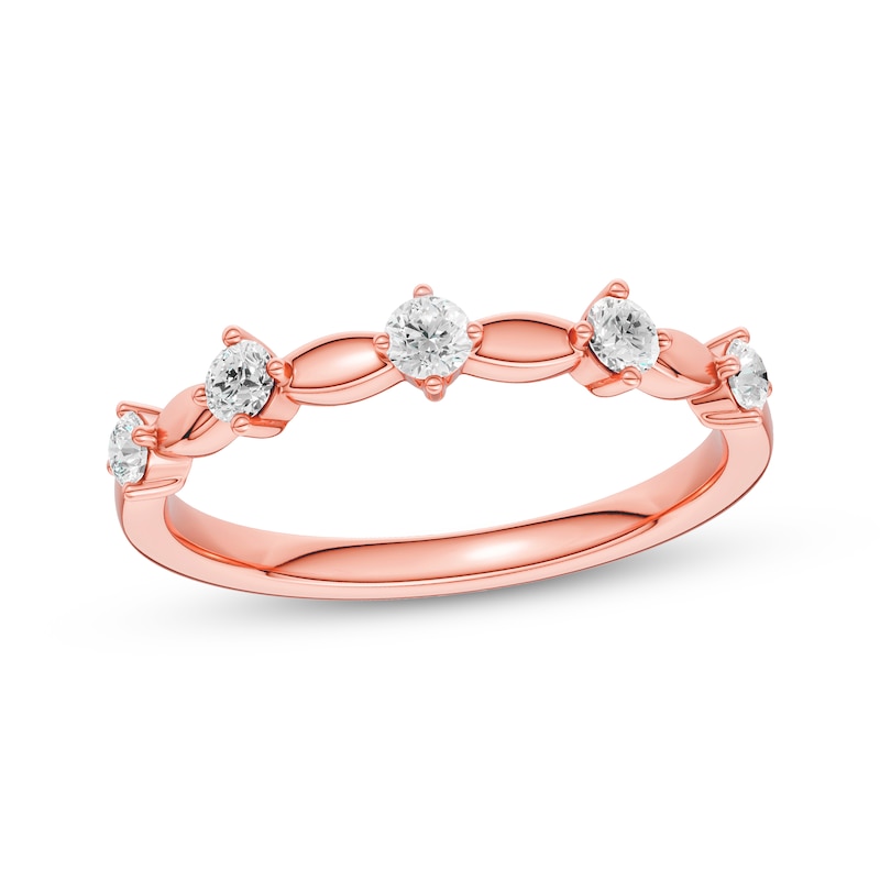 Main Image 1 of Now + Forever Lab-Grown Diamonds Anniversary Ring 1/4 ct tw 14K Rose Gold