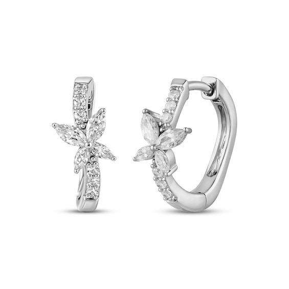 KAY Lab-Grown Diamonds Marquise-Cut Butterfly Hoop Earrings 1/2 ct tw Sterling Silver