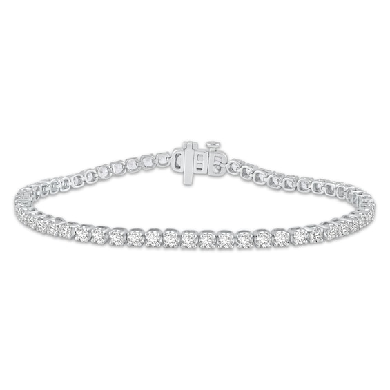 KAY Lab-Grown Diamonds Tennis Bracelet 4 ct tw 10K White Gold 7"