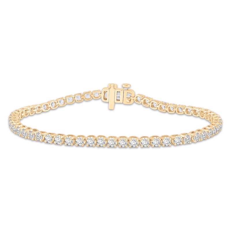 Main Image 1 of KAY Lab-Grown Diamonds Tennis Bracelet 4 ct tw 10K Yellow Gold 7"