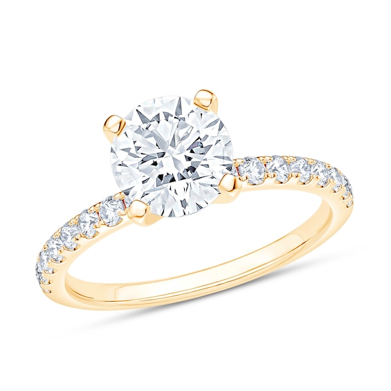 Now + Forever Lab-Grown Diamond Engagement Ring Setting 3/8 ct tw 18K Yellow Gold