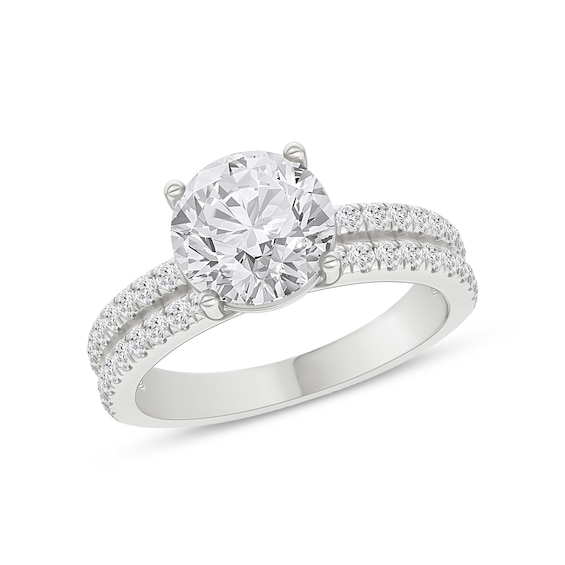 Now + Forever Natural Diamond Engagement Ring Setting 3/8 ct tw 18K White Gold