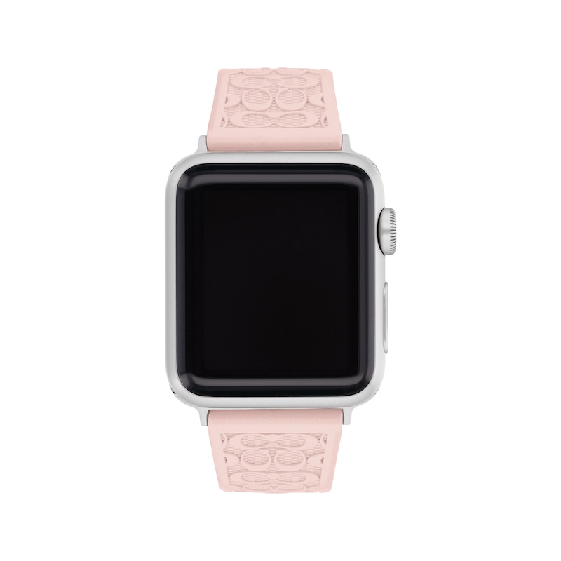 Main Image 1 of COACH Light Pink Silicone Women's Apple Watch Strap 14700260