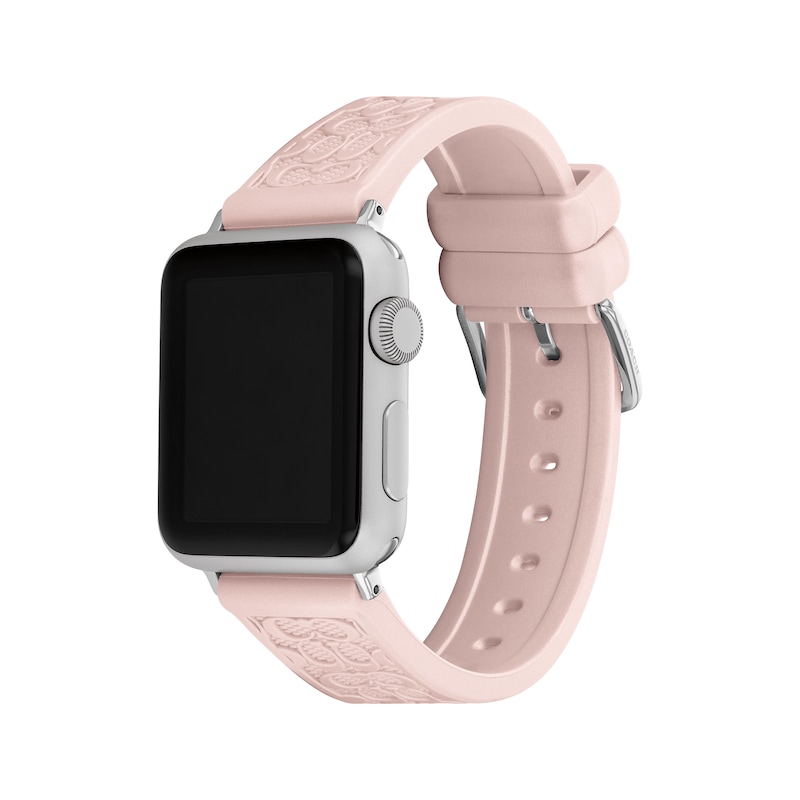 Main Image 2 of COACH Light Pink Silicone Women's Apple Watch Strap 14700260