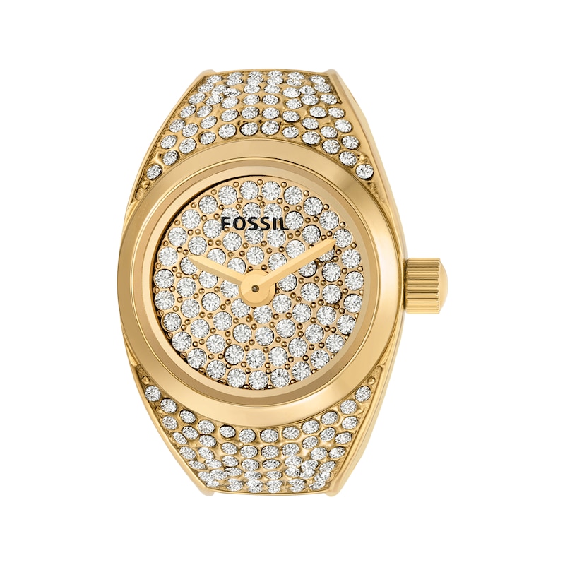 Main Image 1 of Fossil Crystal Women's Watch Ring Gold-Tone Stainless Steel ES5392