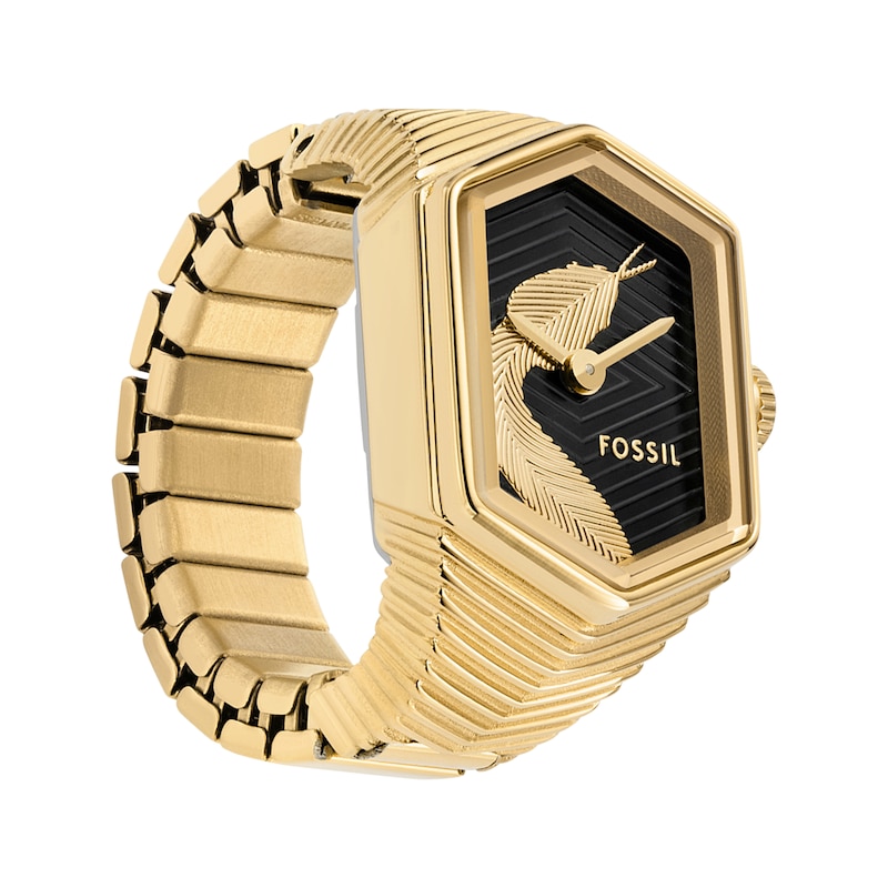 Main Image 3 of Fossil Lunar New Year Women's Watch Ring Gold-Tone Stainless Steel ES5382