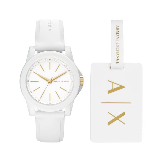 Armani Exchange Women's Watch Set with Luggage Tag AX7126