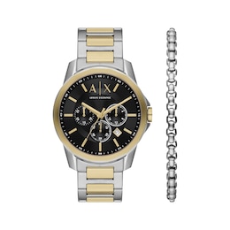 Armani Exchange Chronograph Men's Watch Set with Bracelet AX7148SET