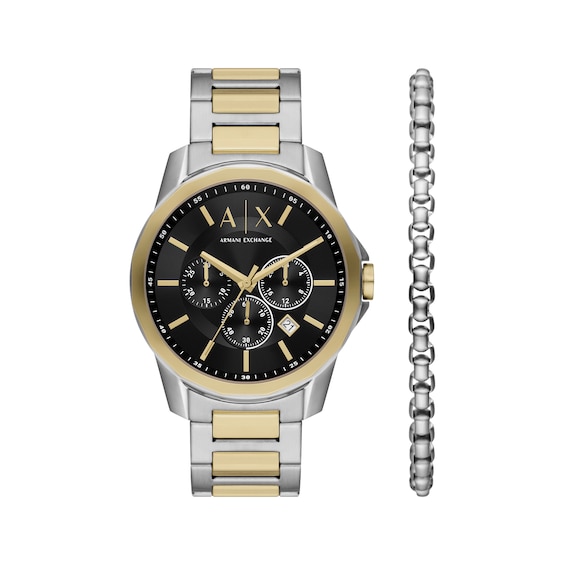 Armani Exchange Chronograph Men's Watch Set with Bracelet AX7148SET