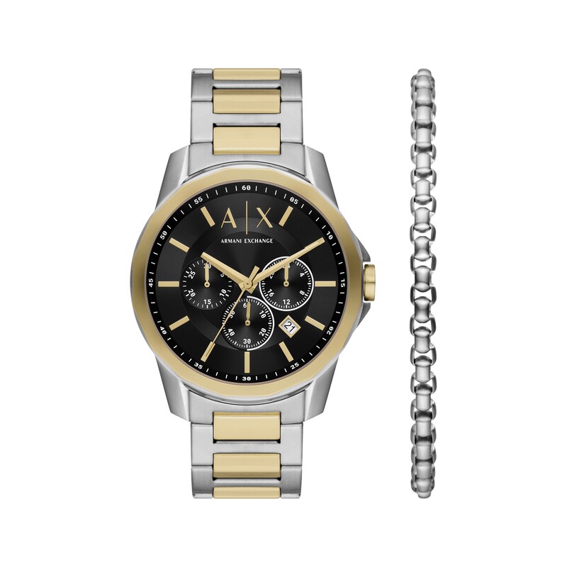 Main Image 1 of Armani Exchange Banks Chronograph Men's Watch Set with Bracelet AX7148SET