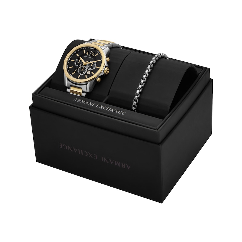 Main Image 6 of Armani Exchange Banks Chronograph Men's Watch Set with Bracelet AX7148SET