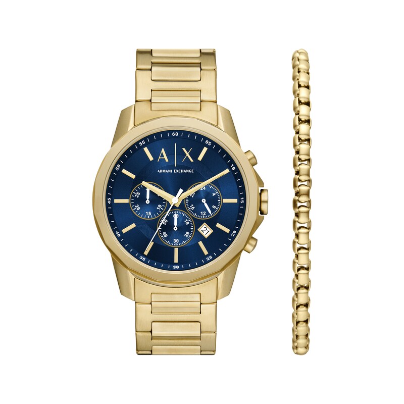 Main Image 1 of Armani Exchange Banks Chronograph Men's Watch Set with Bracelet AX7151SET