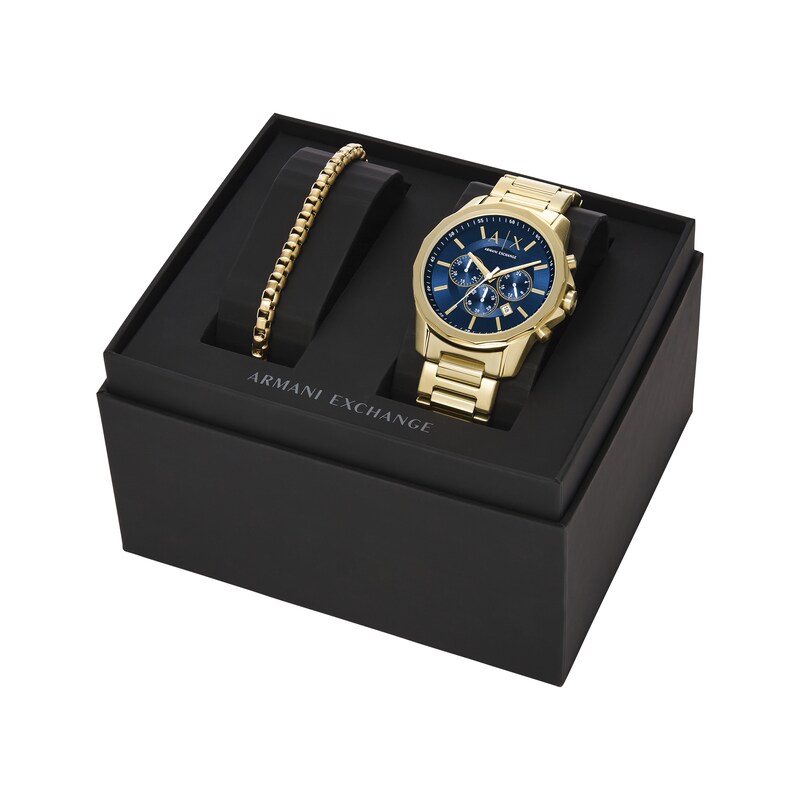 Main Image 6 of Armani Exchange Banks Chronograph Men's Watch Set with Bracelet AX7151SET