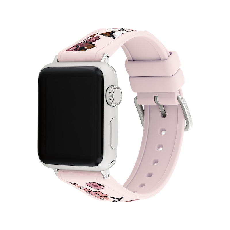 Main Image 2 of COACH Pink Floral Silicone Apple Watch Strap 14700292