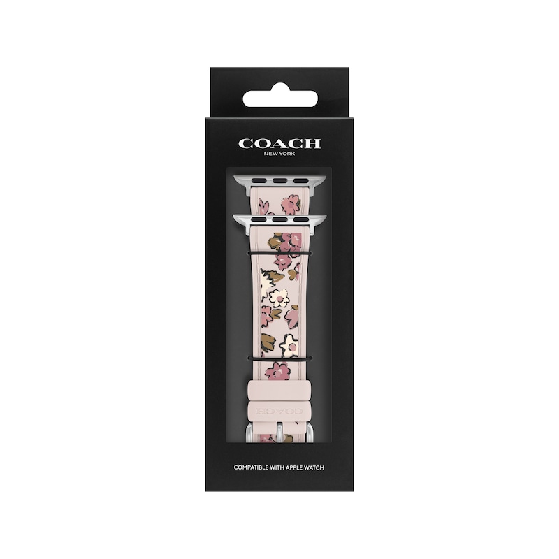 Main Image 4 of COACH Pink Floral Silicone Apple Watch Strap 14700292