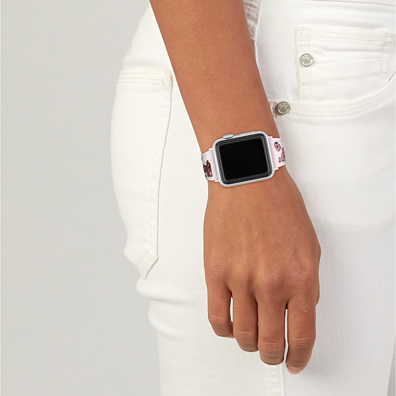 Main Image 5 of COACH Pink Floral Silicone Apple Watch Strap 14700292