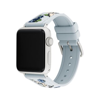 Coach Women\'s Leather Apple Watch Strap: Light Blue With Silver Butterfly Charm Coach | Accessories | Coach Womens Leather Apple Watch Strap  main image 4