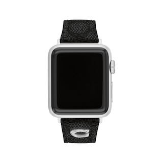 COACH Signature Black Canvas Apple Watch Strap 14700288 | Kay 