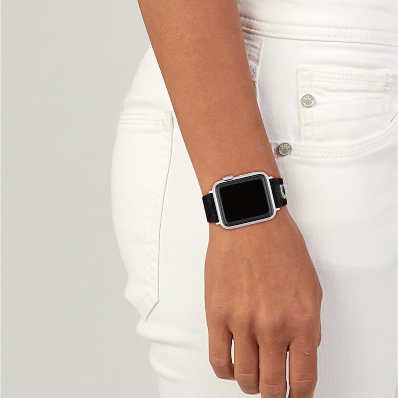 Main Image 6 of COACH Signature Black Canvas Apple Watch Strap 14700288