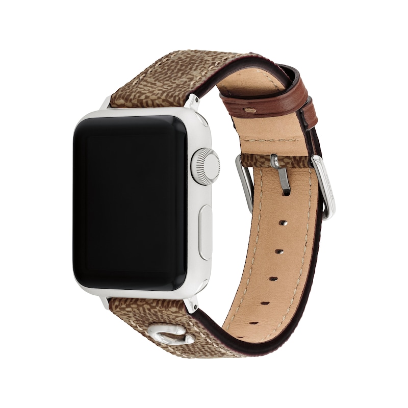 Main Image 2 of COACH Signature Tan Canvas Apple Watch Strap 14700289