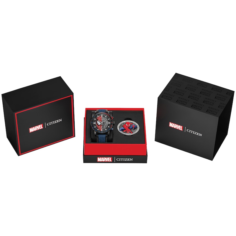 Main Image 5 of Citizen Marvel Spider-Man Chronograph Men's Watch Set CA0855-47W