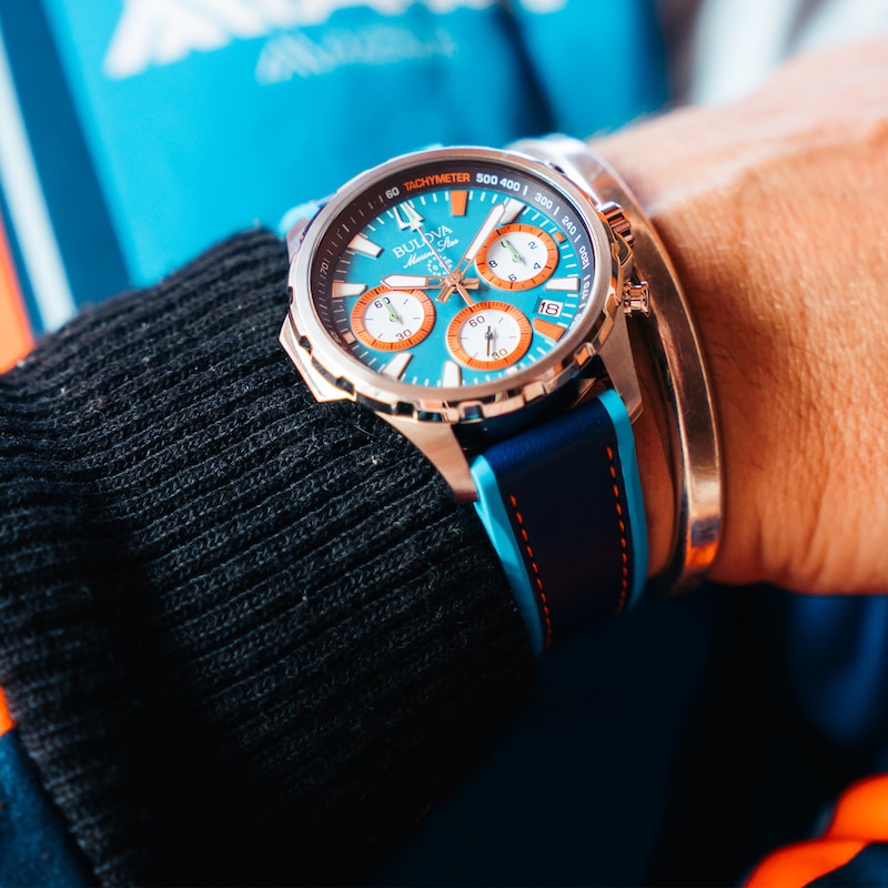 Main Image 5 of Bulova Miami E1 Racing Marine Star B Chronograph Men's Watch 96B460
