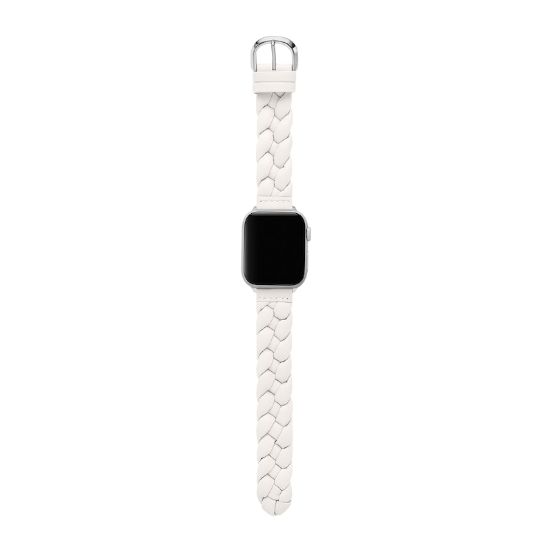 Main Image 2 of Kate Spade White Braided Leather Apple Watch Strap KSS0191E