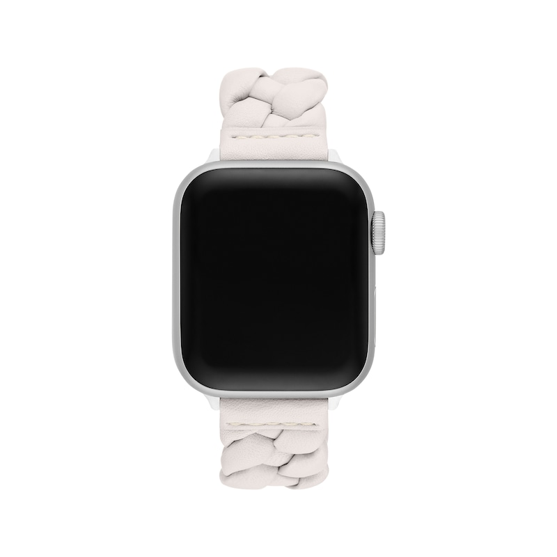 Main Image 3 of Kate Spade White Braided Leather Apple Watch Strap KSS0191E