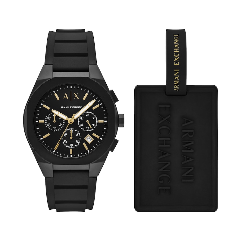 Main Image 1 of Armani Exchange Rafael Men's Chronograph Watch & Luggage Tag Set AX7165SET