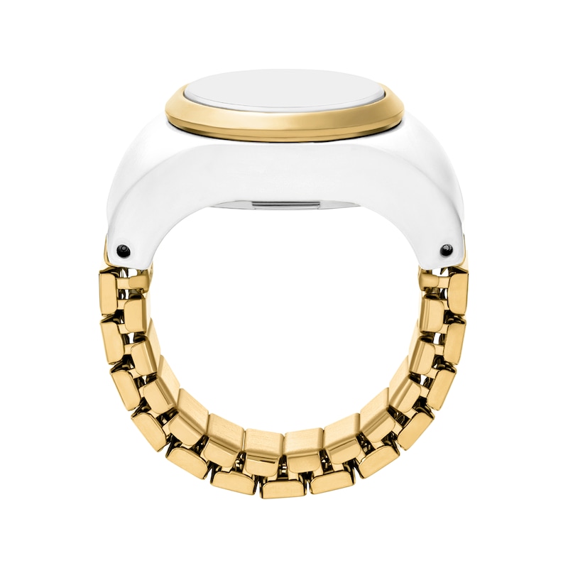 Main Image 4 of Fossil White Enamel Women's Ring Watch ES5412