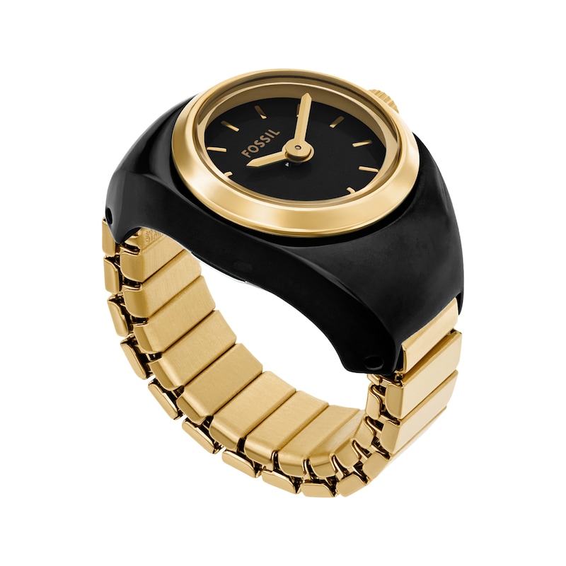 Main Image 2 of Fossil Black Enamel Women's Ring Watch ES5413