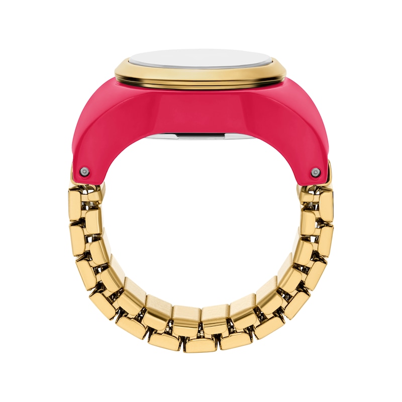 Main Image 3 of Fossil Pink Enamel Women's Ring Watch ES5414