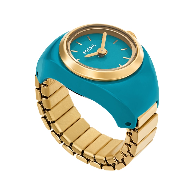 Main Image 2 of Fossil Blue Enamel Women's Watch Ring ES5415