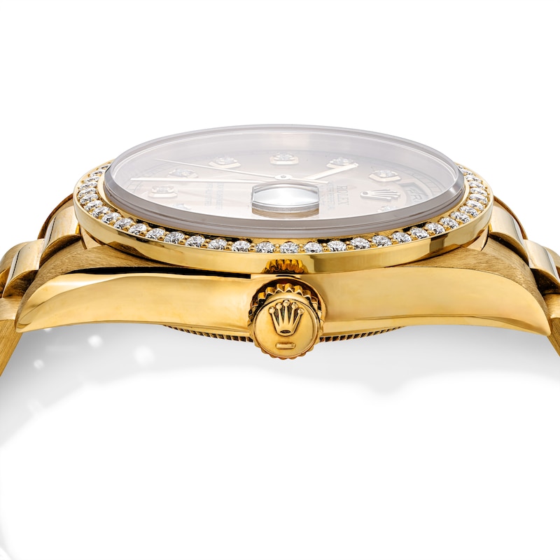 Main Image 4 of Previously Owned Men's Rolex Presidential 1 ct tw Diamond 18K Yellow Gold Automatic Watch with Champagne Dial (Model: 18238)