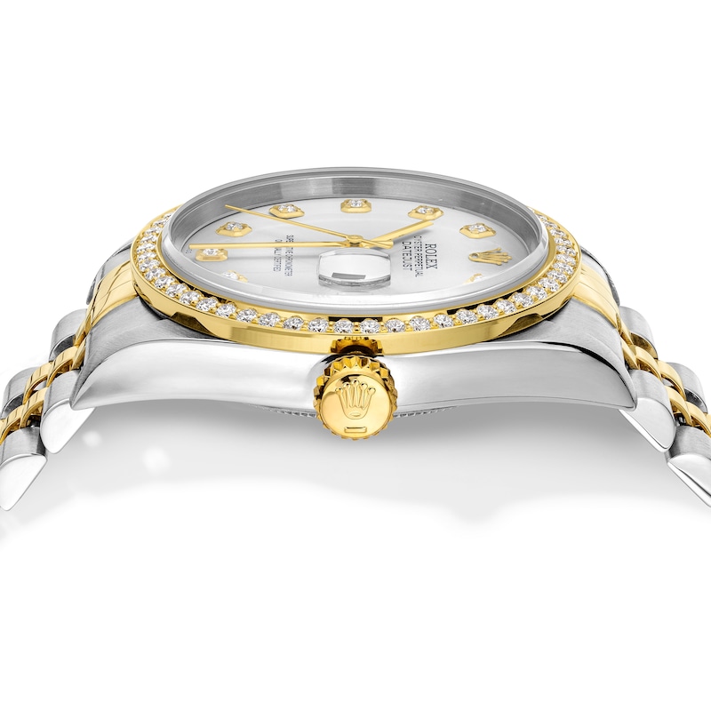 Main Image 4 of Previously Owned Men's Rolex Datejust 36 1 ct tw Diamond Two-Tone Automatic Watch (Model: 16233)