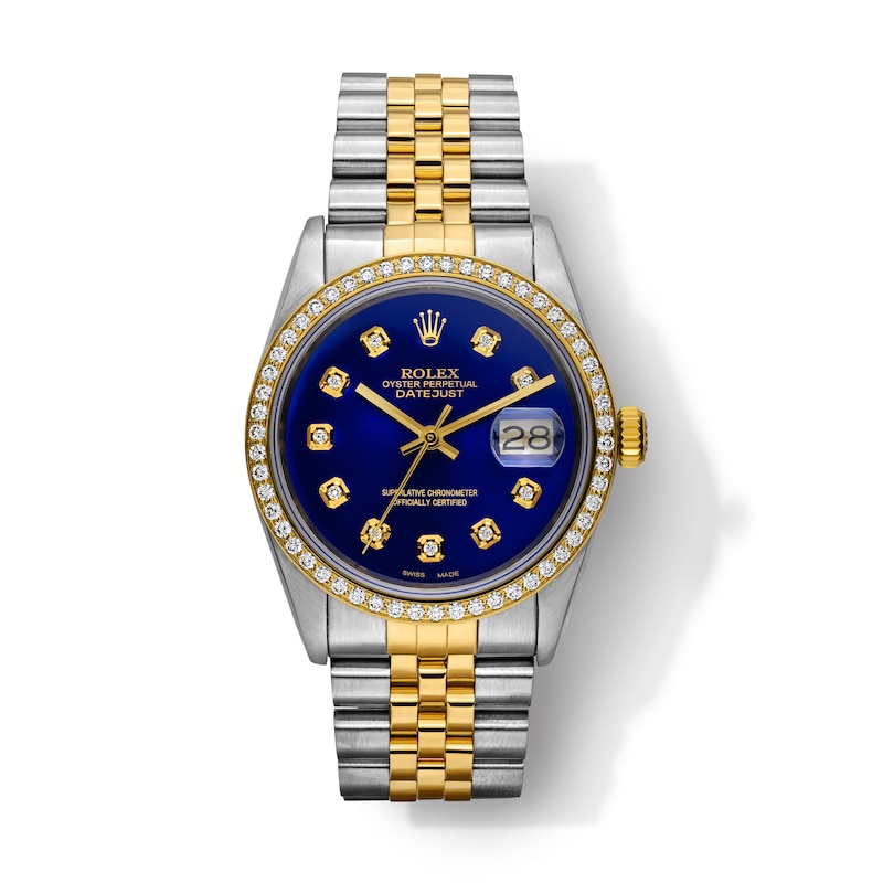 Main Image 1 of Previously Owned Men's Rolex Datejust 36 1 ct tw Diamond Two-Tone Automatic Watch (Model: 16233)