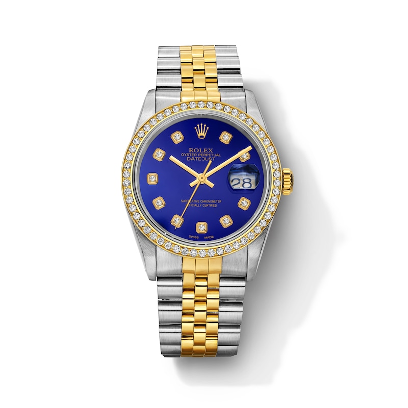 Main Image 1 of Previously Owned Men's Rolex Datejust 36 1 ct tw Diamond Two-Tone Automatic Watch (Model: 16233)