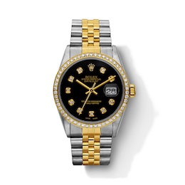 Previously Owned Men's Rolex Datejust 36 1 ct tw Diamond Two-Tone Automatic Watch (Model: 16233)