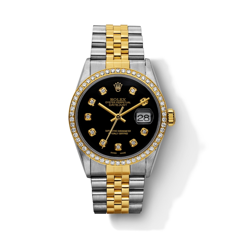 Main Image 1 of Previously Owned Men's Rolex Datejust 36 1 ct tw Diamond Two-Tone Automatic Watch (Model: 16233)