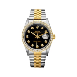 Previously Owned Men's Rolex Datejust 36 1 ct tw Diamond Two-Tone Automatic Watch (Model: 16233)