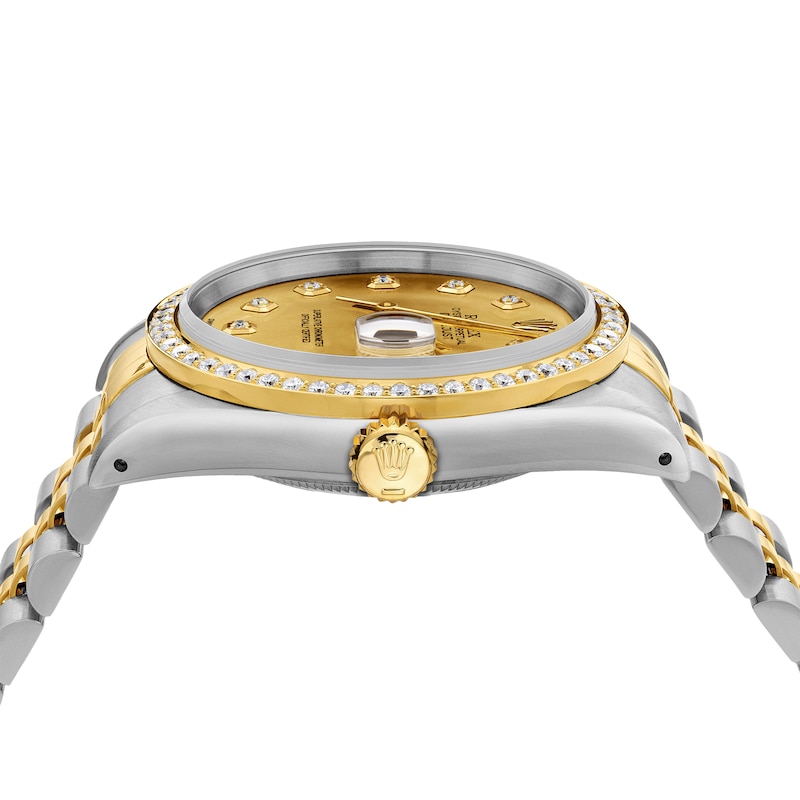 Main Image 4 of Previously Owned Men's Rolex Datejust 36 1 ct tw Diamond Two-Tone Automatic Watch (Model: 16233)